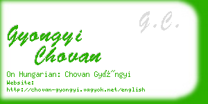 gyongyi chovan business card